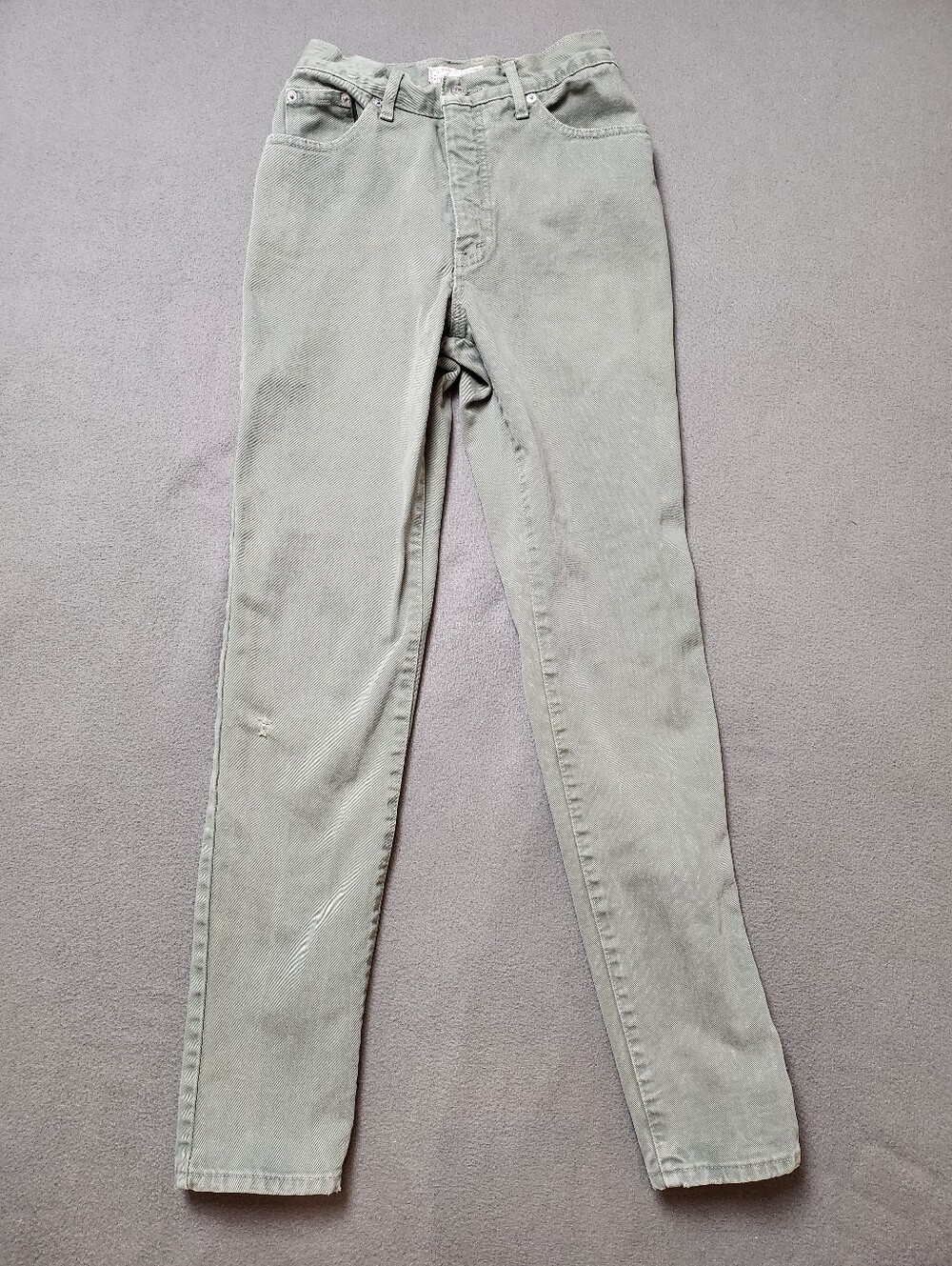 Vintage 90s GUESS by Georges Marciano Sage Green Jeans Size 28 High Rise